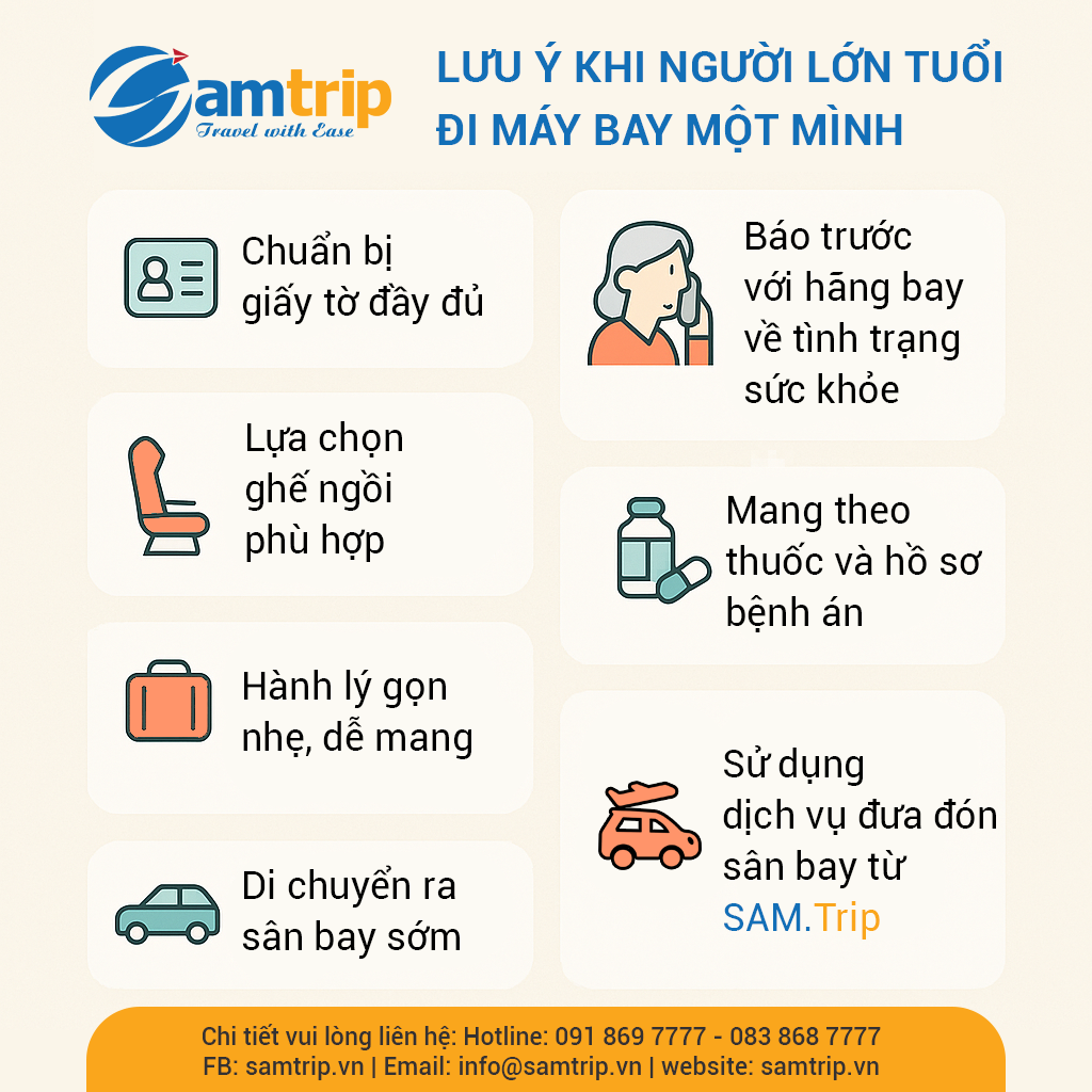 Hướng Dẫn Toàn Diện Cho Người Cao Tuổi Đi Máy Bay Một Mình
