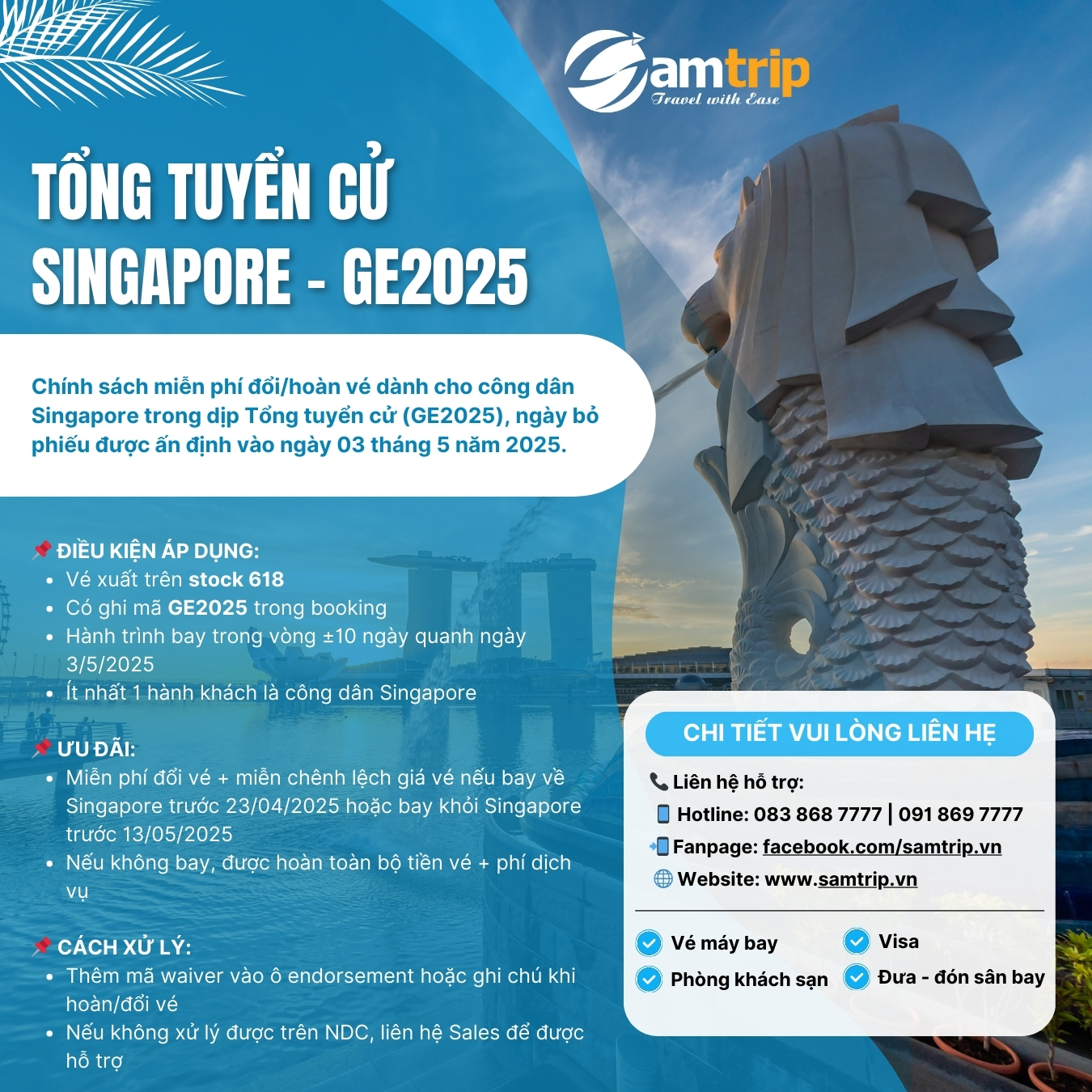 Singapore Airlines hỗ trợ công dân Singapore về nước bỏ phiếu GE2025